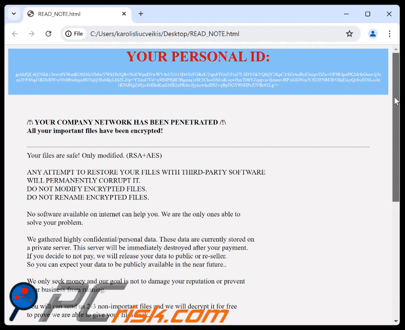 Jackalock ransomware note de rançon (READ_NOTE.html) GIF
