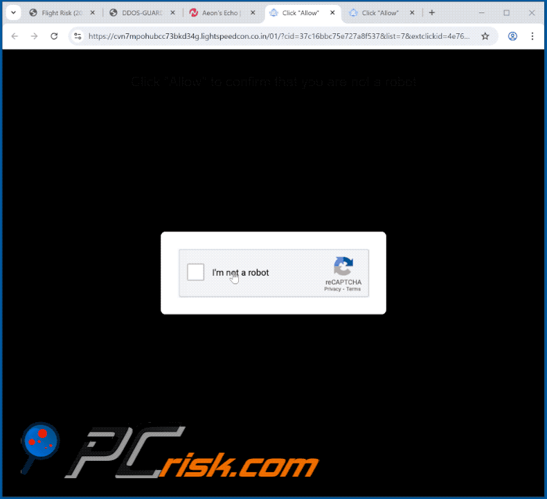 lightspeedcon.co[.]in apparence du site web (GIF)