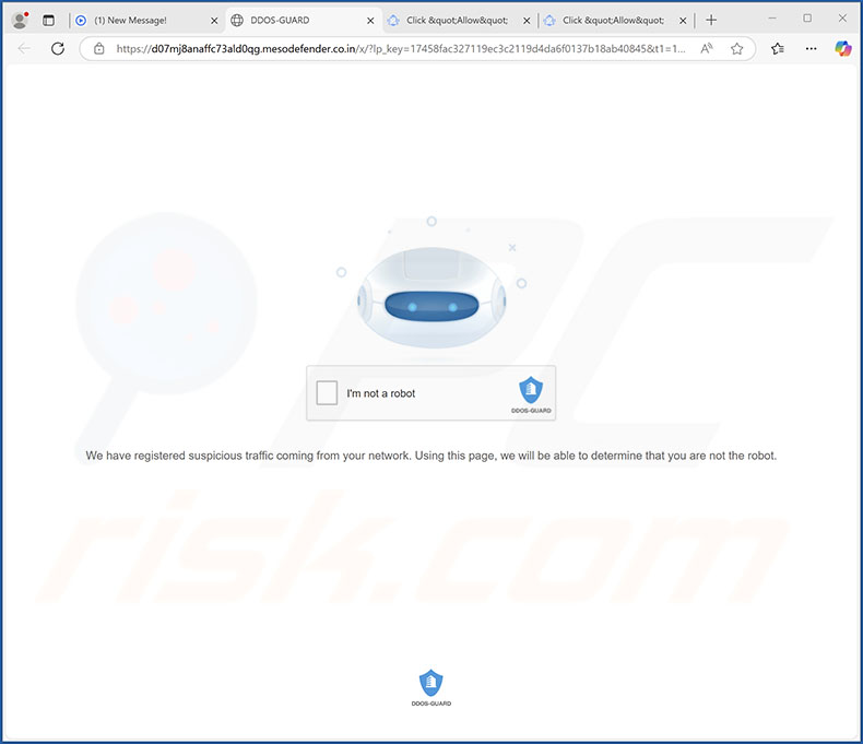 Redirections pop-up de mesodefender.co[.]in