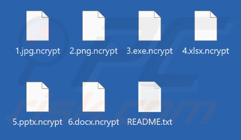 Fichiers cryptés par le ransomware Nanocrypt (extension .ncrypt)