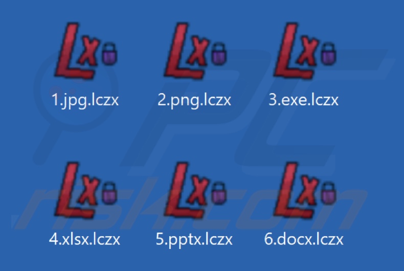 Fichiers cryptés par PelDox ransomware (extension .lczx)