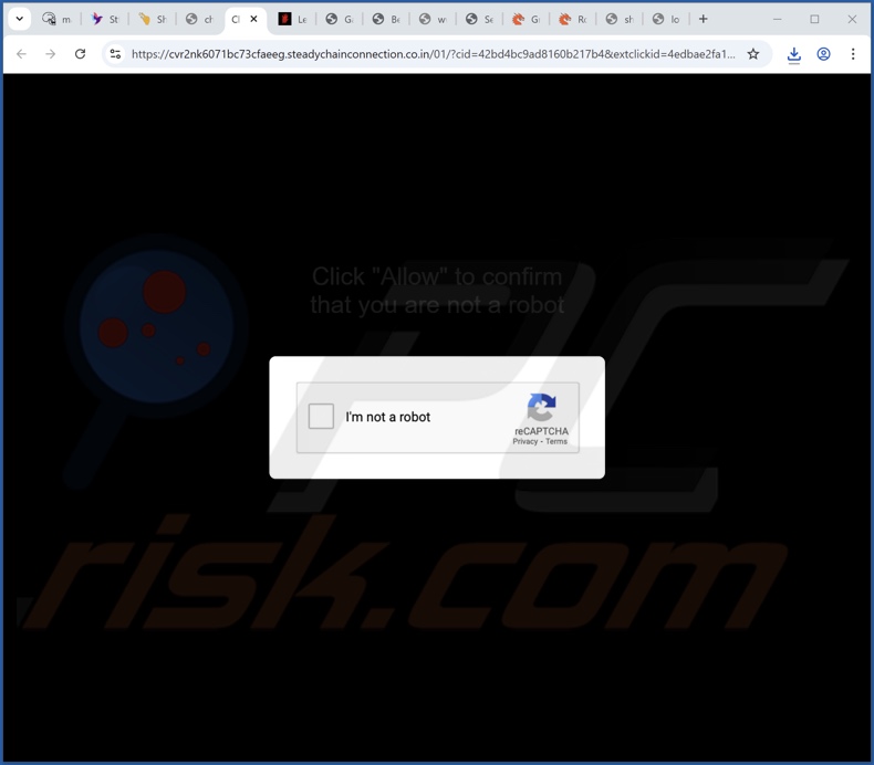 steadychainconnection.co[.]in pop-up redirections