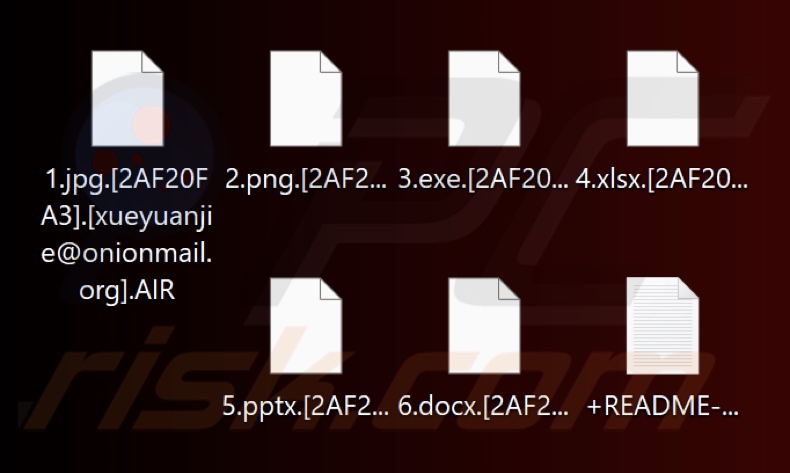 Fichiers cryptés par le ransomware AIR (Makop) (extension .AIR)