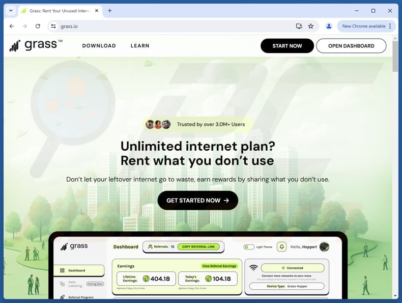 Grass Airdrop scam real website (grass.io)