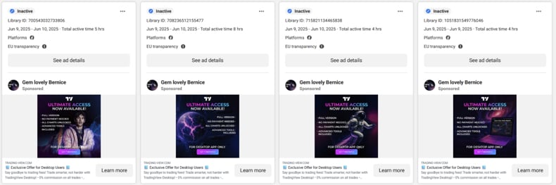 Publicités malveillantes JSCEAL Malware sur Facebook (source : checkpoint.com)