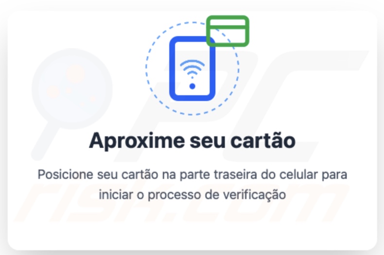 Écran 1 affiché par le malware PhantomCard (vérification)