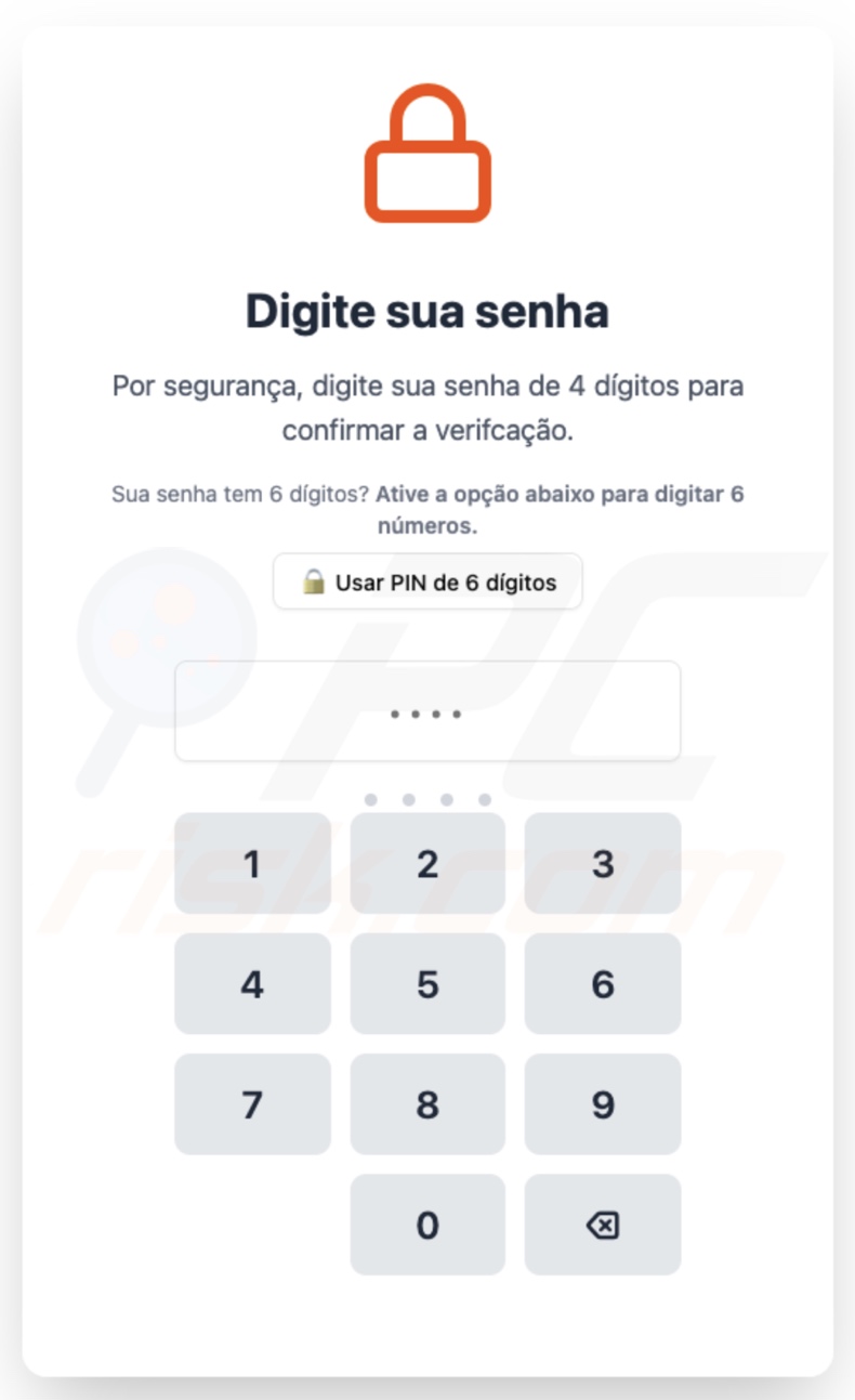 Écran 3 affiché par le malware PhantomCard (vérification)