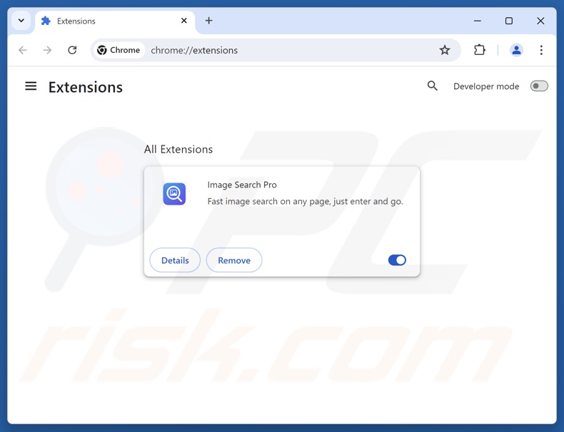 Suppression des extensions Google Chrome liées à imagesearcherpro.com