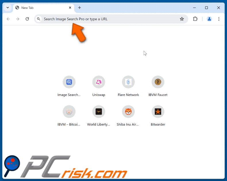 Le pirate de navigateur Image Search Pro redirigeant vers Google (GIF)