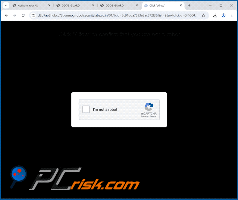 apparence du site web robotsecuritylabs.co[.]in (GIF)