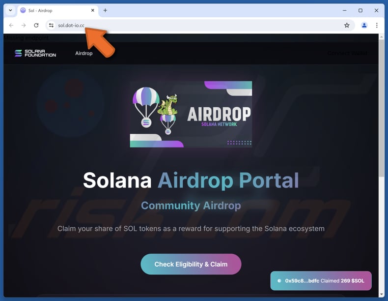 Arnaque Solana Community Airdrop