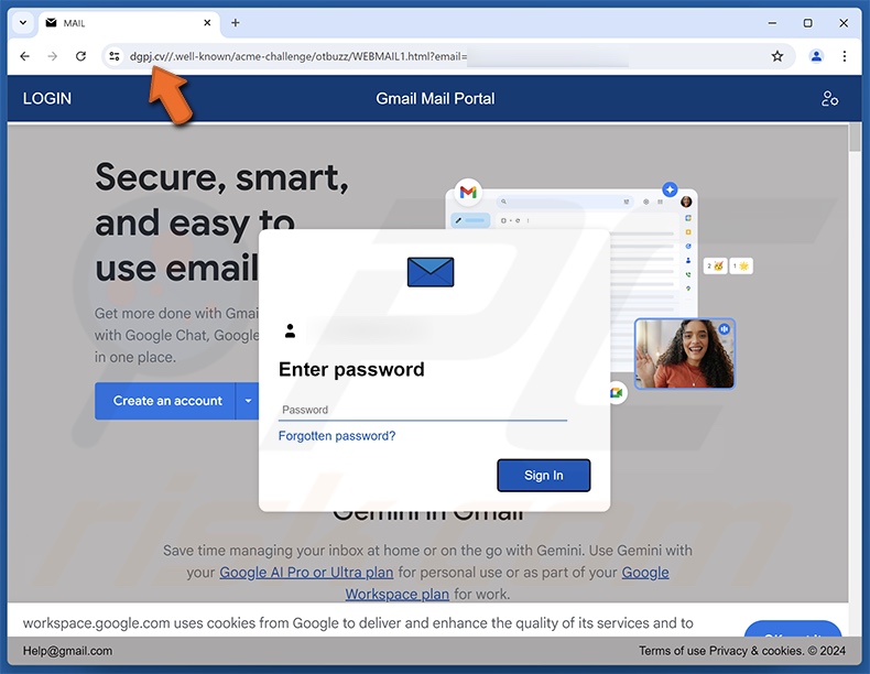 Site d'hameçonnage promu par l'e-mail frauduleux « WeTransfer - Received Transfer Expired »