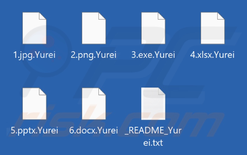 Fichiers cryptés par le ransomware Yurei (extension .Yurei)
