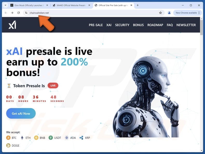 Arnaque xAI Token Launch