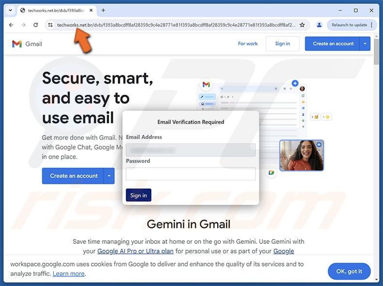 Encrypted Fax Document Received Page d'hameçonnage par e-mail