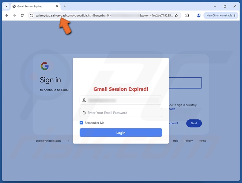 Site de phishing promu par l'e-mail frauduleux « Neglect Of Prior Verification Alerts »