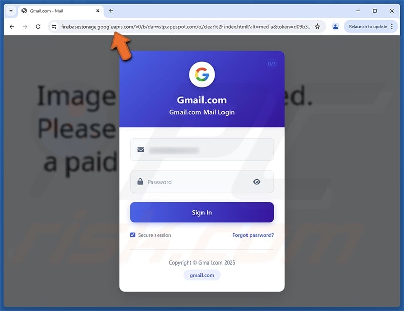 Routine Account Check courriel frauduleux faisant la promotion d'un site d'hameçonnage