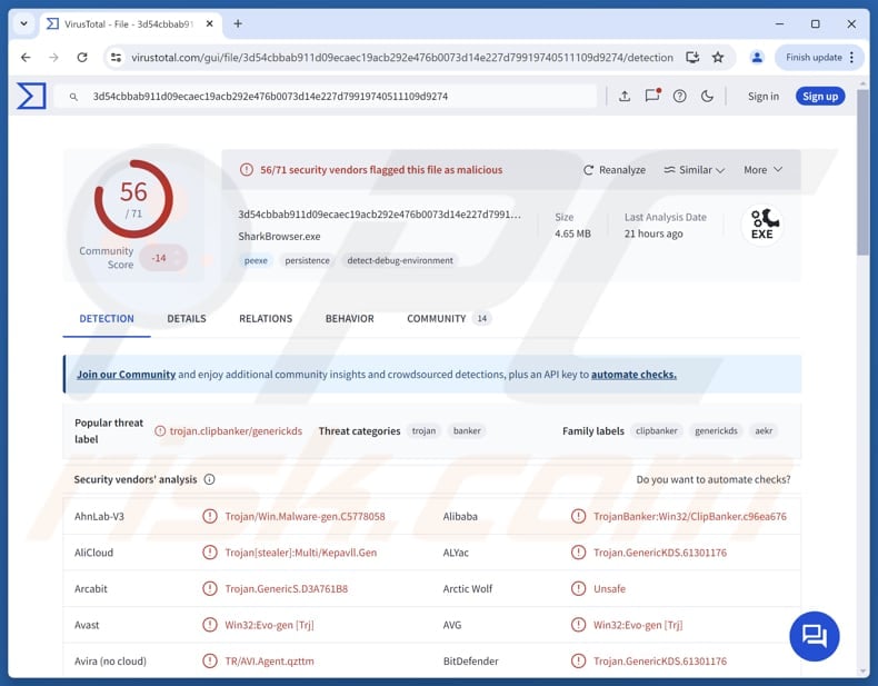 SharkStealer malware