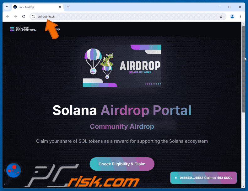 Solana airdrop apparence d'une arnaque par e-mail