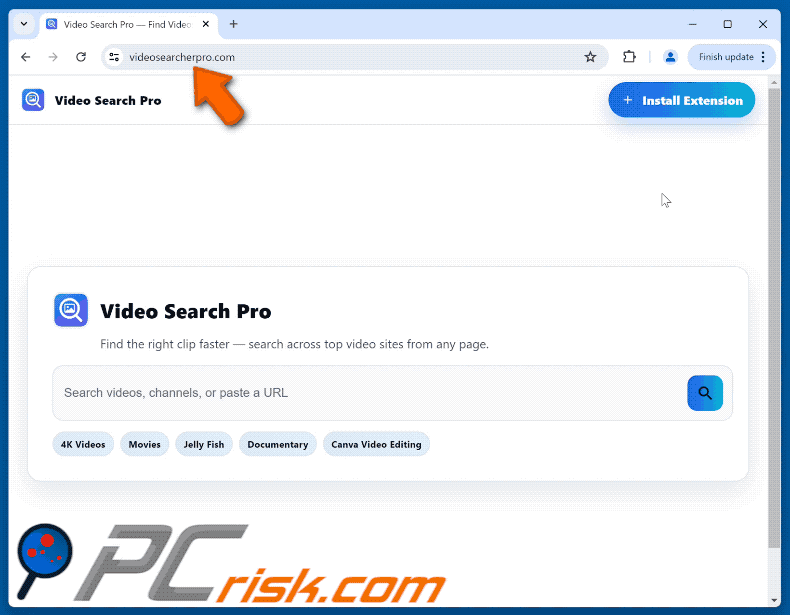 videosearcherpro.com redirige vers google.com