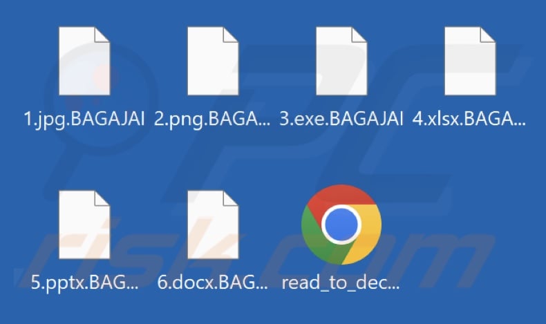 Fichiers cryptés par le ransomware BAGAJAI (extension .BAGAJAI)