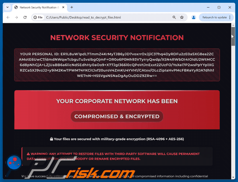 BAGAJAI ransomware demande de rançon (read_to_decrypt_files.html) GIF