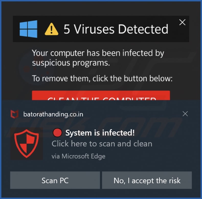 Publicité diffusée par la page Web batorathanding.co[.]in