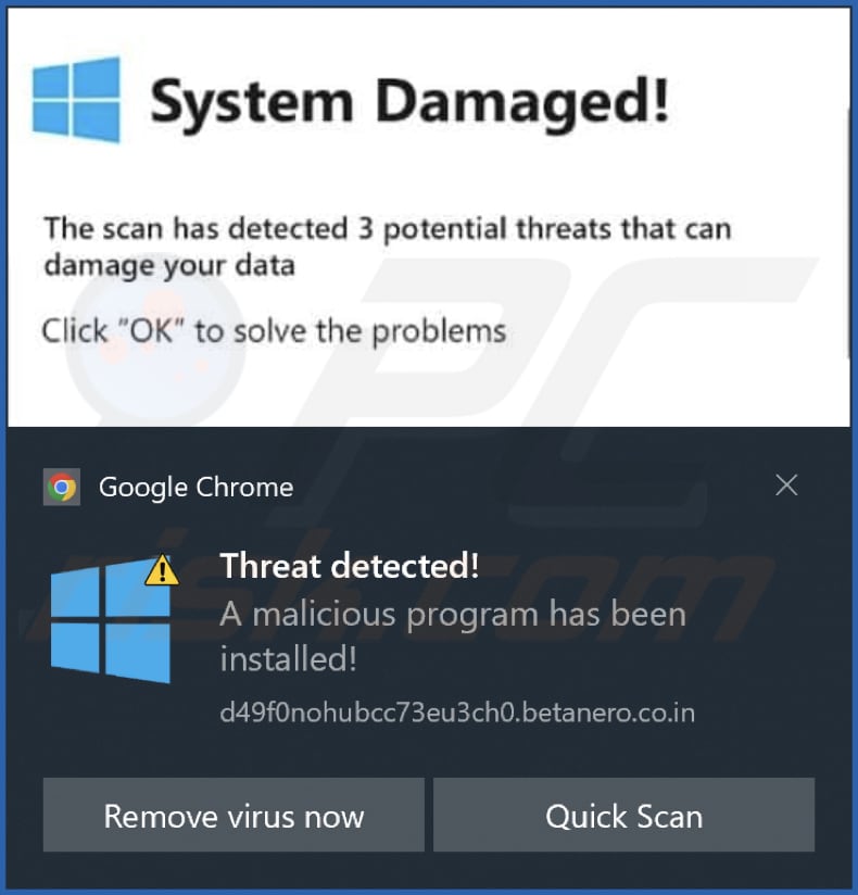 betanero.co[.]in notification