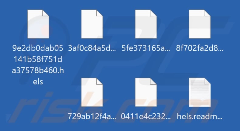 Fichiers cryptés par le ransomware BLACK-HEOLAS (extension .hels)