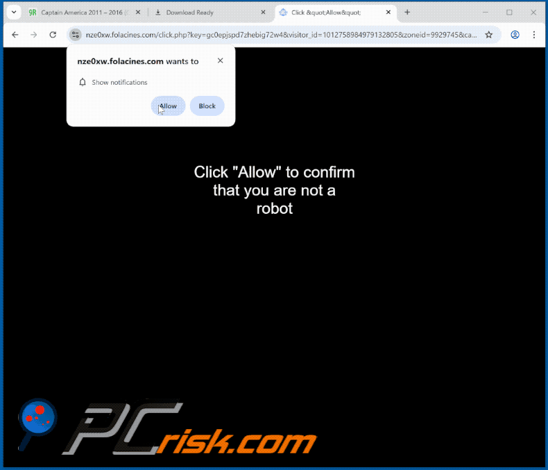 folacines[.]com apparence du site web (GIF)