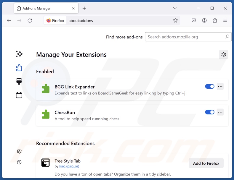 Suppression des extensions malveillantes de Mozilla Firefox étape par étape 2