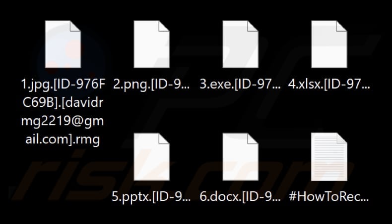 Fichiers cryptés par le ransomware Lord (extension .rmg)