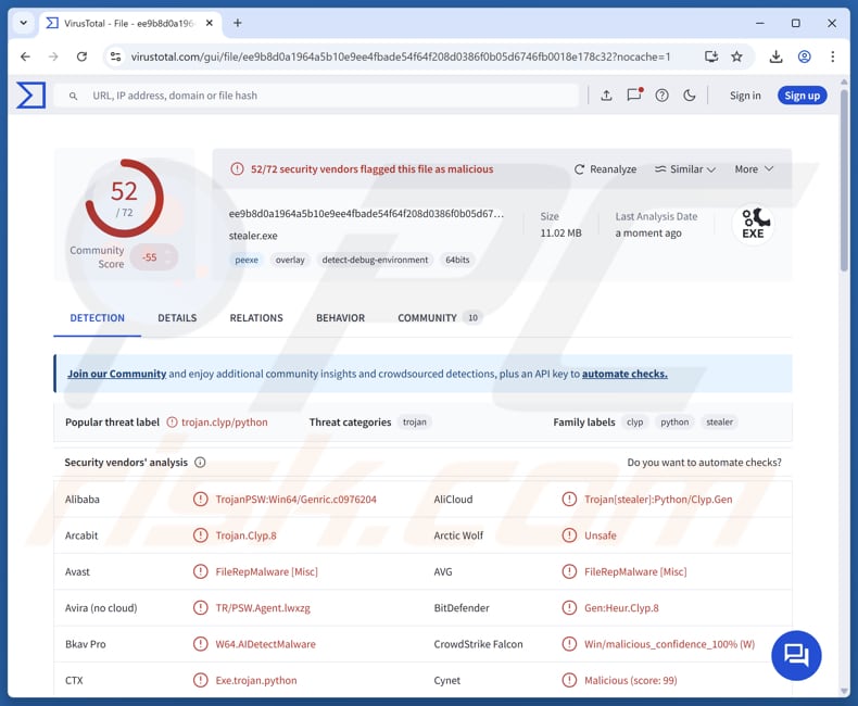 PhantomStealer maliciel