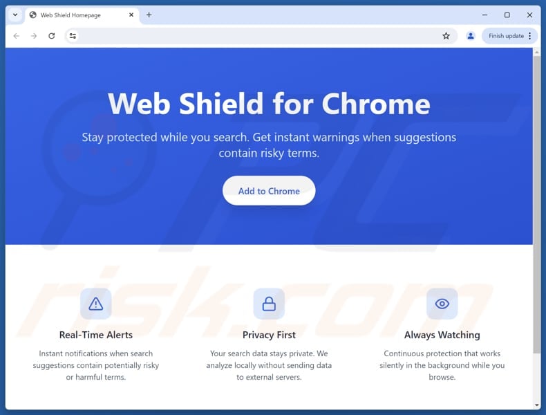 service.webshieldhub.com deuxième site web de promotion