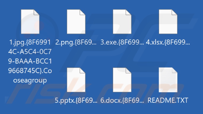 Fichiers cryptés par le rançongiciel Cooseagroup (extension .Cooseagroup)