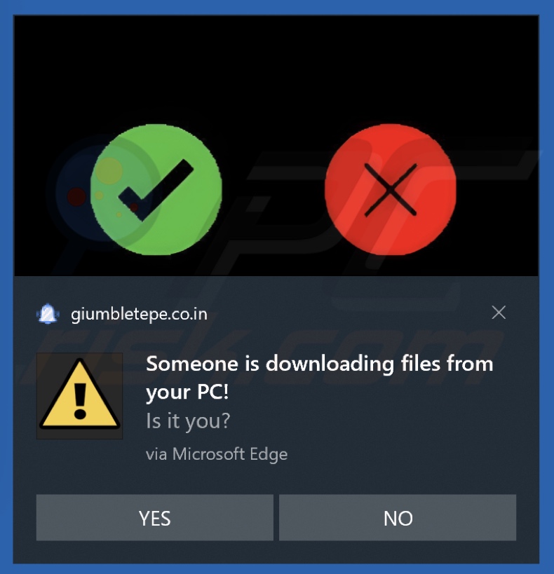 Annonce diffusée par la page Web giumbletepe.co[.]in