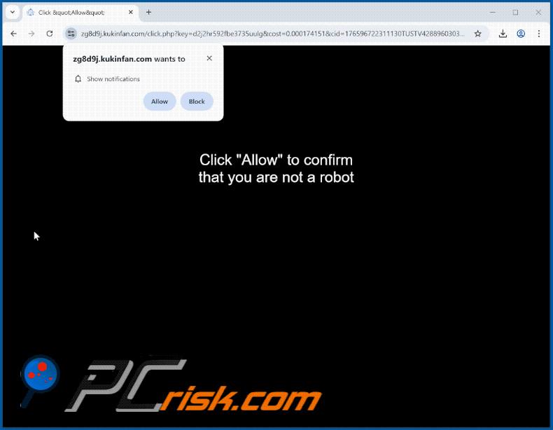 kukinfan[.]com website apparence (GIF)
