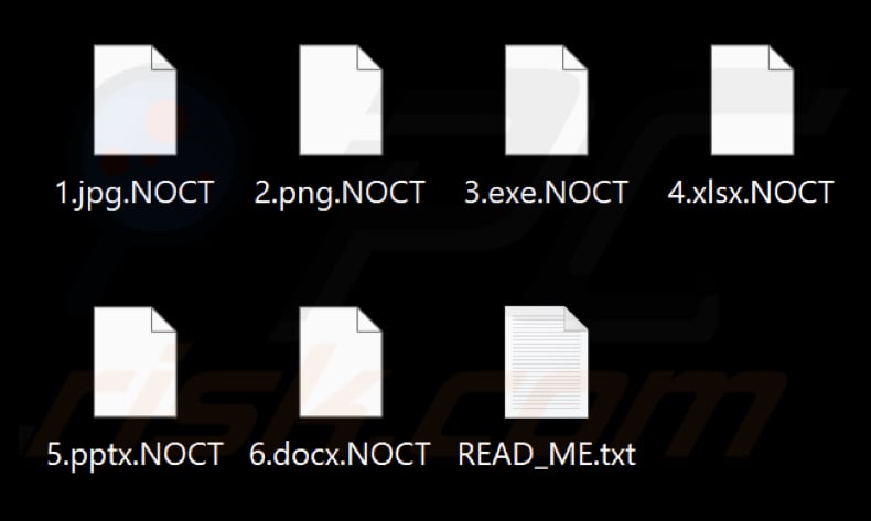 Fichiers cryptés par le rançongiciel NOCT (extension .NOCT)
