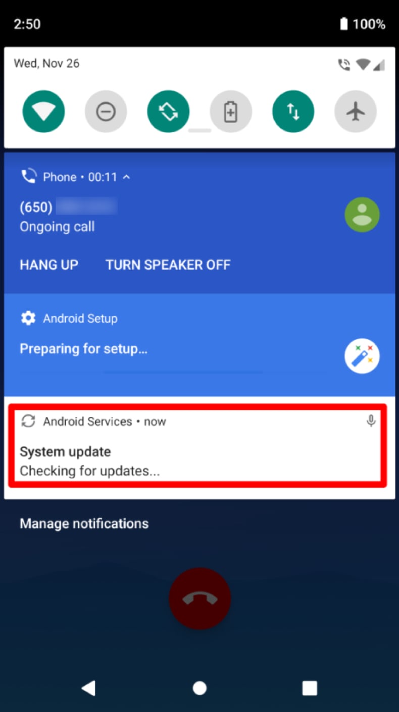 Message ResidentBat Spyware affiché pendant l'enregistrement d'un appel téléphonique