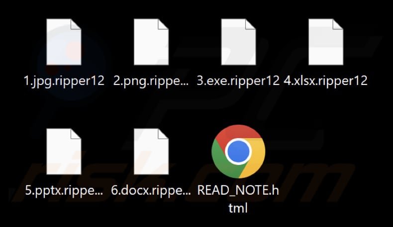 Fichiers cryptés par le rançongiciel Ripper (extension .ripper12)