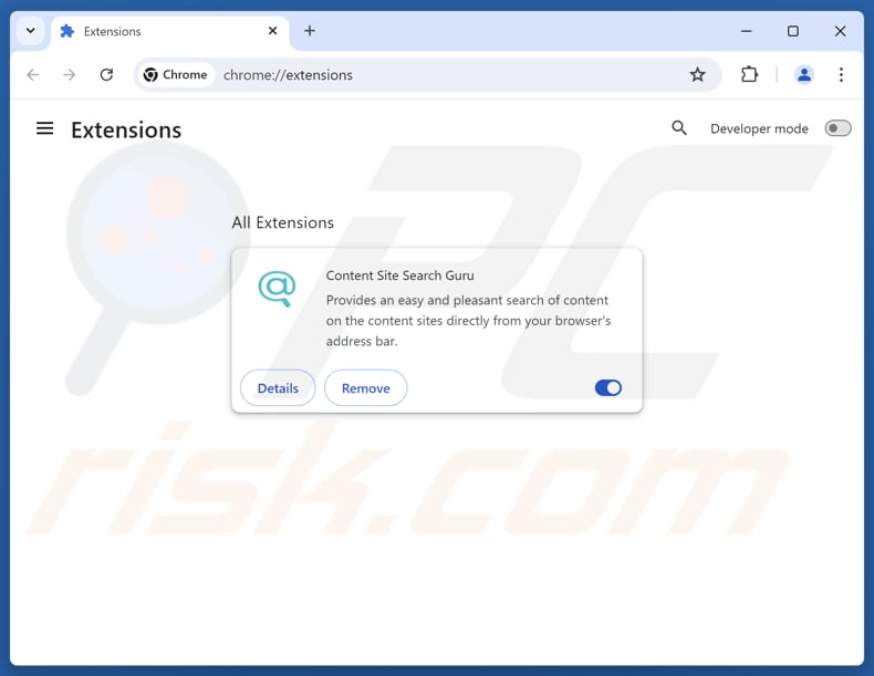Suppression des extensions Google Chrome liées à search.searchsafe.tech