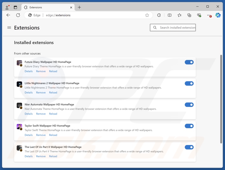 ShadyPanda installé sur Edge