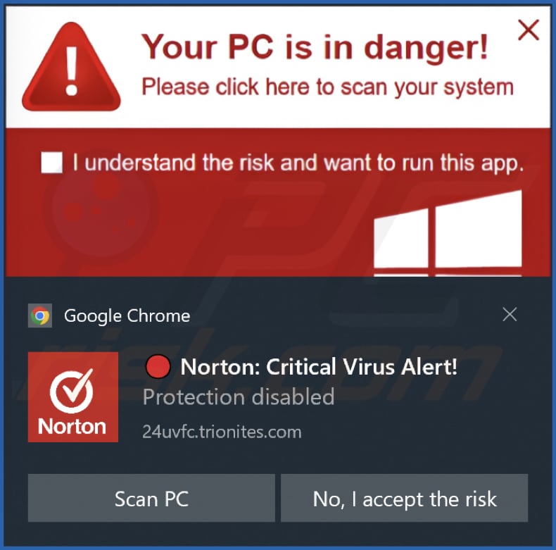 Notification de trionites[.]com