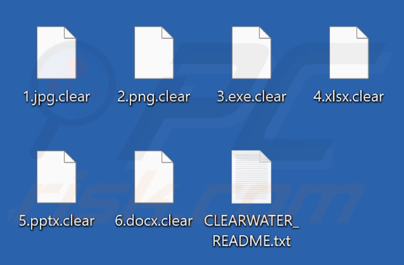 Fichiers cryptés par le rançongiciel ClearWater (extension .clear)
