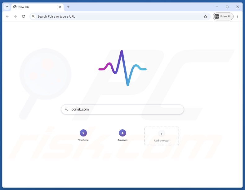 Page d'accueil du navigateur indésirable Pulse