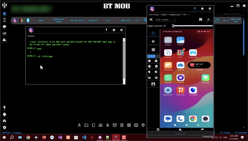 Panneau d'administration du logiciel malveillant BeatBanker