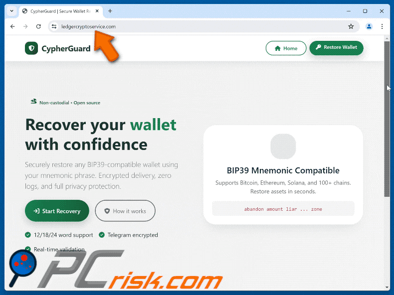 Apparition d'une arnaque sous la forme d'un faux outil de récupération de portefeuille cryptographique CypherGuard