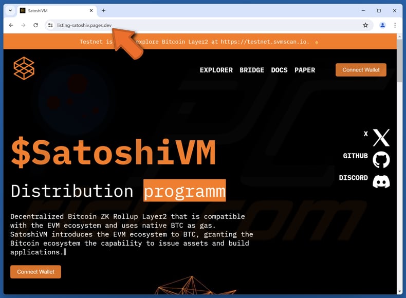SatoshiVM Distribution Program arnaque