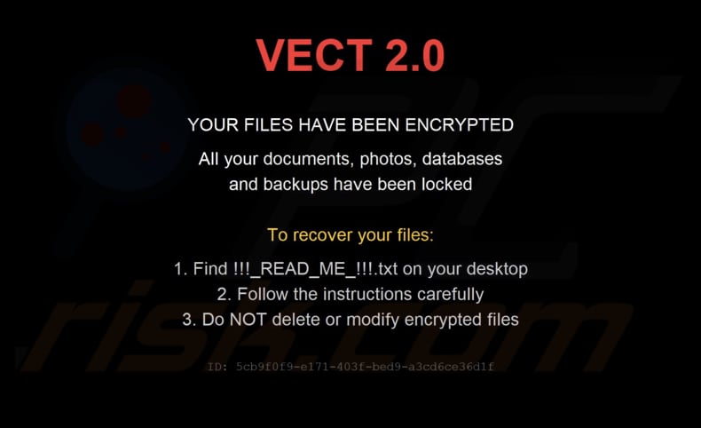 Vect ransomware papier peint