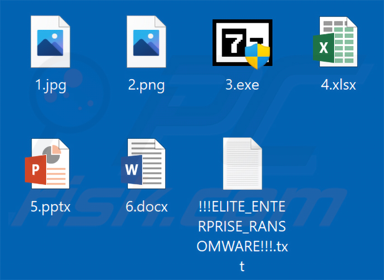 Fichiers chiffrés par le ransomware Elite Enterprise (aucune extension ajoutée)